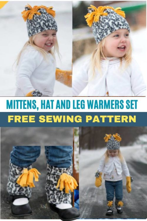 Mittens, Hat and Leg Warmers Set FREE sewing pattern Sew Modern Kids