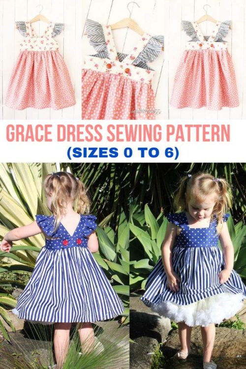 Grace Dress sewing pattern (Sizes 0 to 6) - Sew Modern Kids