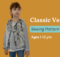 Classic Vest digital sewing pattern by Frocks & Frolics - Sew Modern Bags. Picture of girl wearing vest. Ages 1-12 years